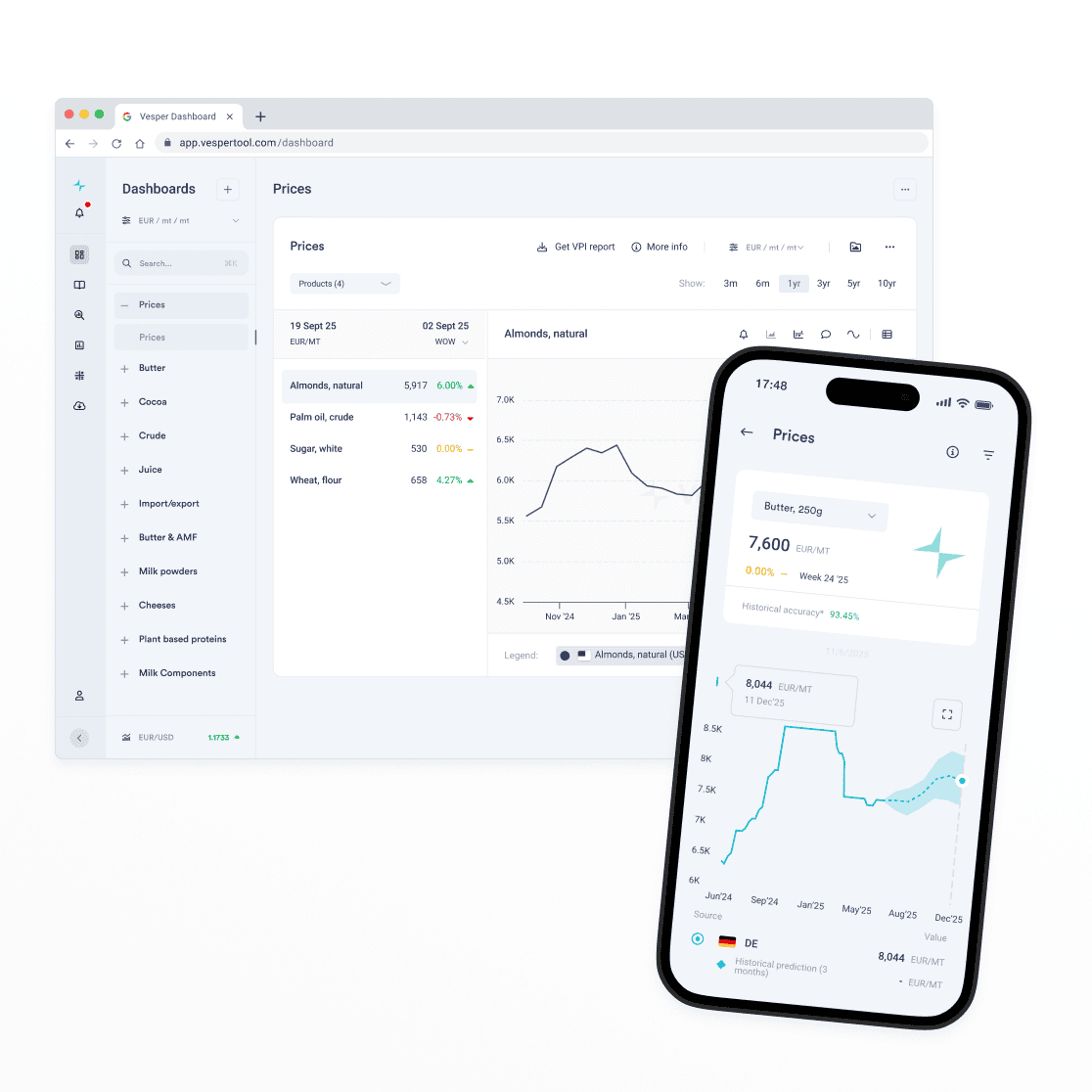 Vesper Homepage Header